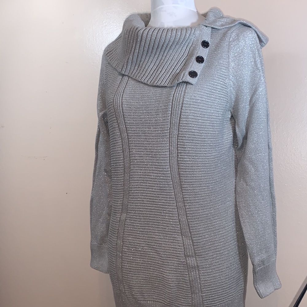 Style & co. Ribbed Cowl-neck Sparkling Tunic